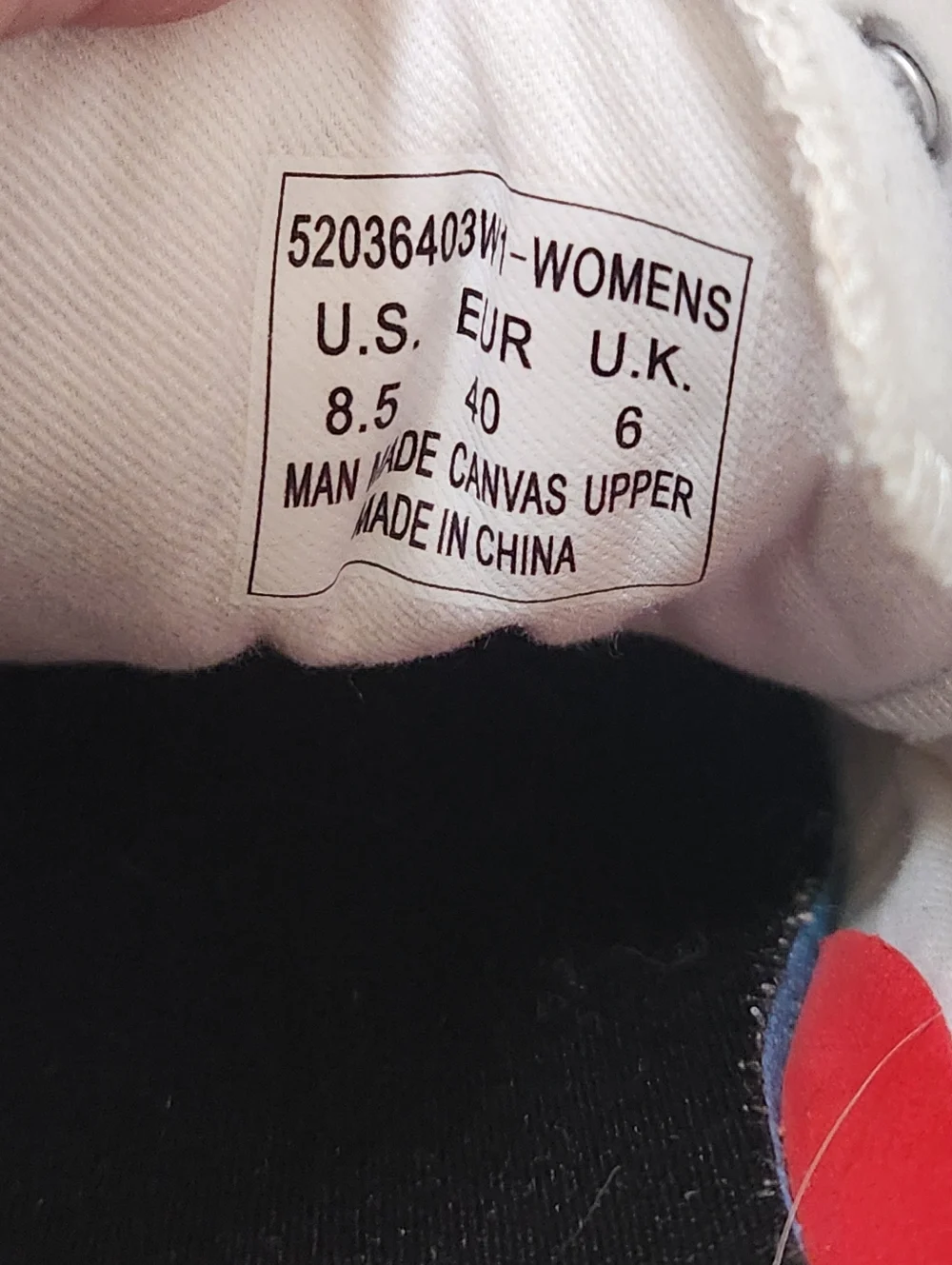 Levi's Anika White Canvas Casual Sneakers Size 8.5